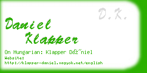 daniel klapper business card